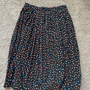 Black Geometric Print Women's Skirt